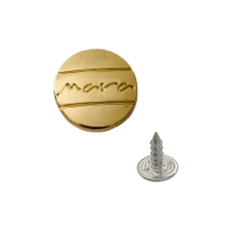 zamak jeans buttons with shinny golden color with a nail